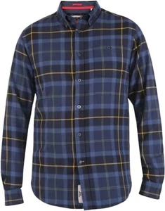 Duke D555 Big & Tall Helston Navy Check Flannel Shirt, 4XL BNWT - Picture 1 of 4