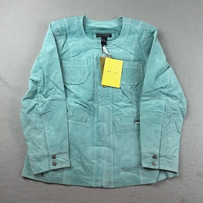 Chaqueta Dialogue Mujer 1X Azul Lavable Gamuza Cuero Forrado Cremallera Completa Blazer Nuevo con Etiquetas Foto 1 de 4