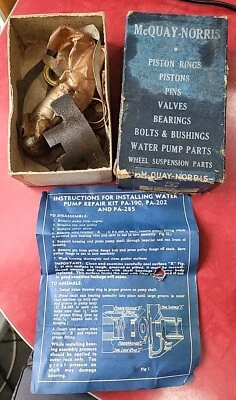 Kit de reparación de bomba de agua McQuay-Norris original de la década de 1930 PA - 202 Foto 1 de 4