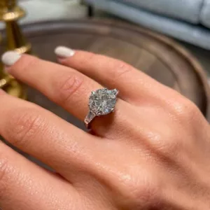 2.50 Carat IGI GIA Certified Lab Grown Diamond 14k White Gold Wedding Ring - Picture 1 of 6