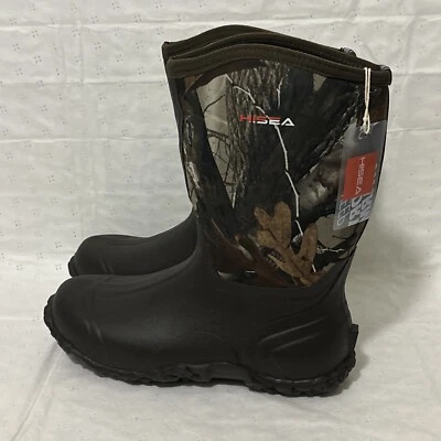 HISEA Men's Camo Rain Boots Neoprene Rubber Garden Hunting Chore Mud Size 13 - Image 1 of 4