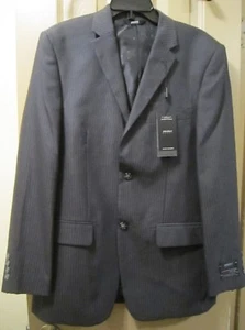 NEW SZ 38R ANGELO ROSSI MENS 2 BTN CHARCOAL SHADOW STRIPE SUIT JACKET BLAZER NWT - Picture 1 of 12