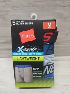 Hanes Boys Tagless Printed X-Temp Lightweight Boxer Briefs 5-Pack SIze M (8-10) - Picture 1 of 3