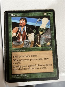 1X RECYCLE Tempest LP Mp+ mtg Magic Gathering Card Reserved List Phil Foglio