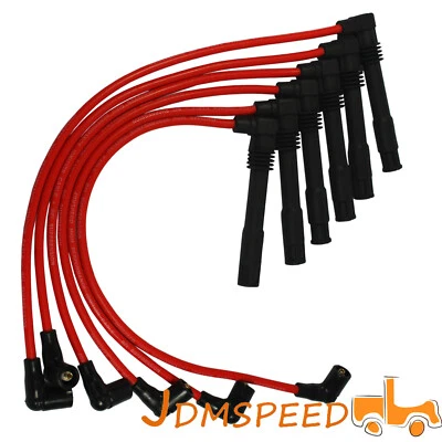 Juego de cables de bujía color rojo para Volkswagen Passat Audi A4 A6 2,8 L 671-6165 Foto 1 de 4