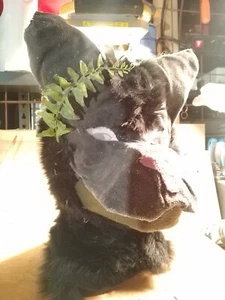 Therian Mask Handmade Black Wolf With Movable Jaw, Signature: No Kitz - Picture 1 of 5