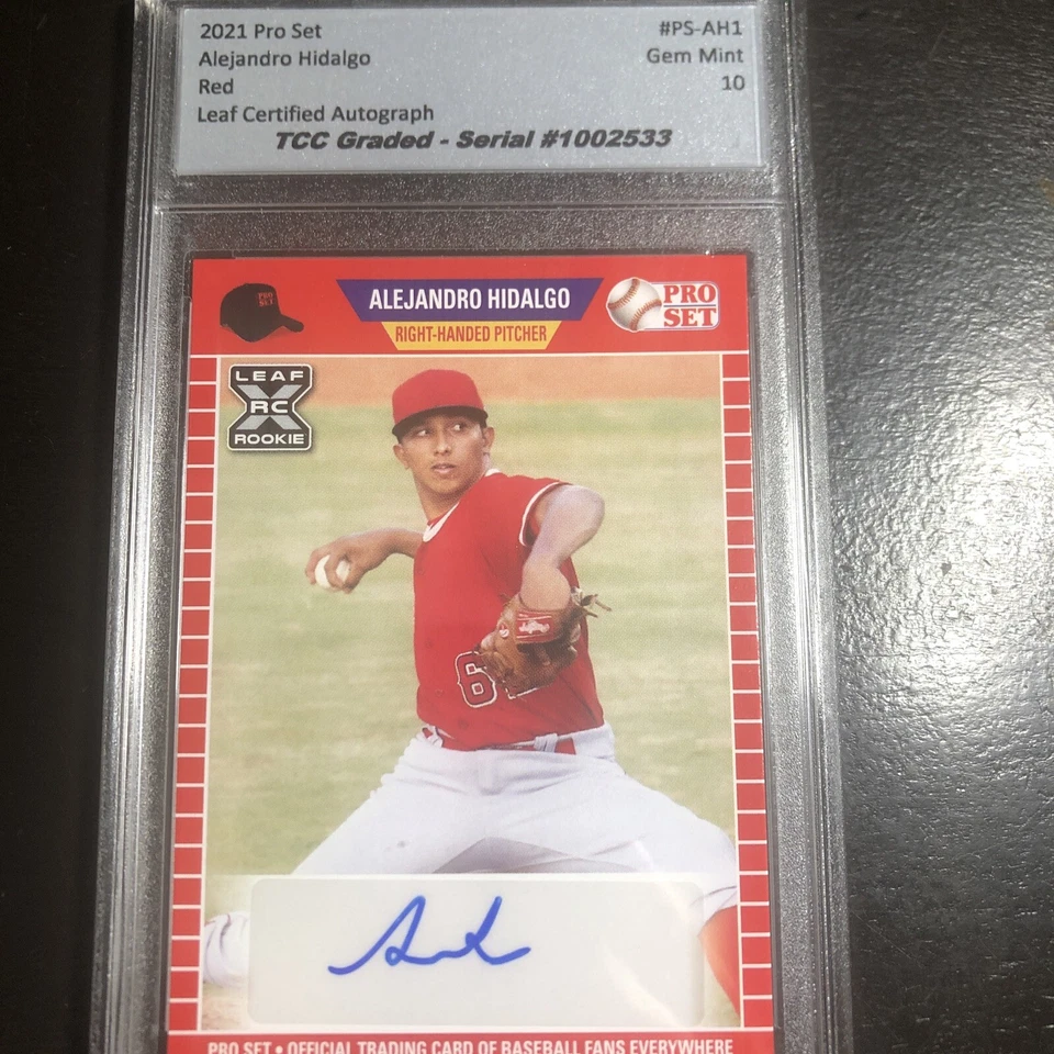 2021 Pro Set Alejandro Hidalgo Auto Red TCC Graded Gem Mint 10 - Image 1 of 1