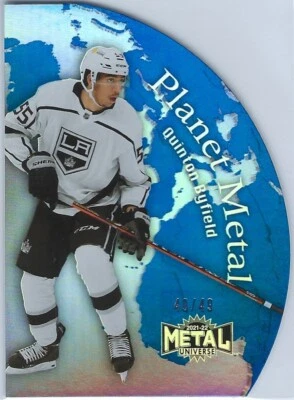 Quinton Byfield BLUE PARALLEL Planet Metal Platinum Die Cut Rookie 40/49 PM4 - Image 1 of 2