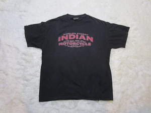 Indian Motorcycle Shirt Mens Large Black Est 1901 Los Angeles West - Picture 1 of 10