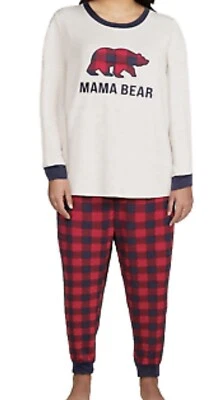 DearFoams Christmas Pajama Set NWT MAMA BEAR Size 2X - Image 1 of 2