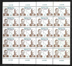 Malta MNH Bush-Gorbachev Summit Fine Mint Blk of 20 - Picture 1 of 1