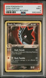PSA 9 Mint Pokemon Dark Pupitar 2004 EX Team Rocket Returns #41 Non Holo - Picture 1 of 2