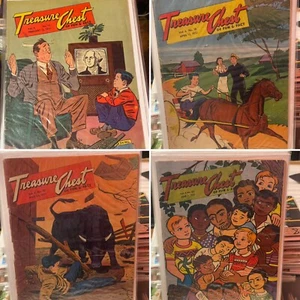 Treasure Chest Vol. 6 #12, 16, 19, 20 (1951 George Pflaum) Lot Of 4 - Picture 1 of 5