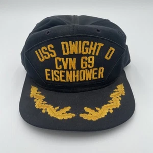 Vintage USS DWIGHT D. EISENHOWER CVN-69 US Navy Snapback Hat AJD Baseball Caps - Bild 1 von 7