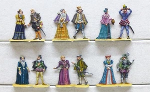 12 Zinnfiguren Moderpaare der Renaissance 30mm Luxusbemalung - Bild 1 von 2