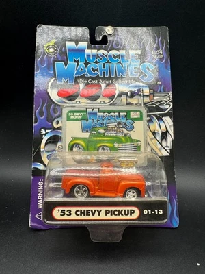 2001 Muscle Machines Funline 橙色 '53 雪佛兰皮卡压铸 1: 64 Z — 第 1/3 张图片