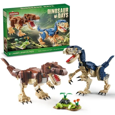 910-Piece Dinosaur Toy Building Sets, Build Mighty T.rex & Velociraptor, Dino... - Image 1 of 4