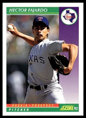 1992 Score Hector Fajardo Rookie Texas Rangers #842 - Image 1 of 2