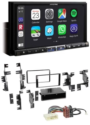 Alpine 2DIN DAB USB MP3 Bluetooth Autoradio für Nissan Juke Navara NV ab 12 - Bild 1 von 4
