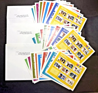 3 Full Sets of 9 sheets 1988 Grenada Major League Baseball Stamps Series 1 - Image 1 of 4