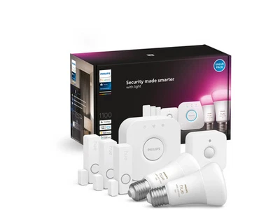 PHILIPS Hue Secure Starter-Set E27 Lampe A60 2er-Pack mit Kontaktsensor weiß NEU - Bild 1 von 4