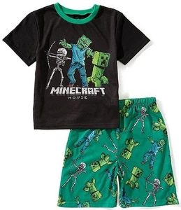 Minecraft Boys' 2-Piece Pajama Set – Creeper & TNT Short Sleeve Shirt and... - Picture 1 of 4