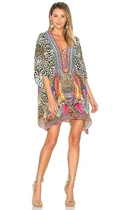 Camilla Short Lace Up Kaftan Kingdom Call One Size Silk Dress Boho - Picture 1 of 6
