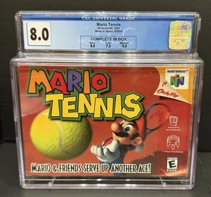 Mario Tennis N64 CGC Graded 8.0 CIB Videospiel 9.0 Handbuch 8.0 Box 7.5 Cart Vintage - Bild 1 von 4