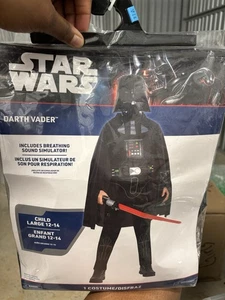 Star Wars Darth Vader Child Large 12-14 Halloween Costume New In Package - Picture 1 of 4
