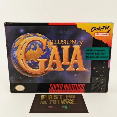 SNES Super Nintendo Illusion of Gaia OVP CIB NTSC-U US MAP-KARTE POSTER RARE - Bild 1 von 4