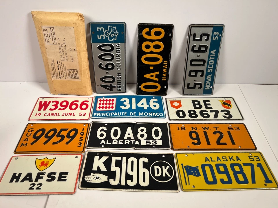 🔥 Lote de 12 placas de metal de General Mills Country 1953 con correo original🔥 Foto 1 de 4