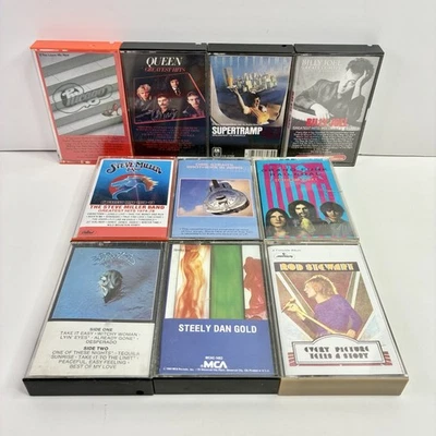 Lot Of 10 Cassette Tapes 70s Queen Eagles Billy Joel Mostly Greatest Hits TESTED Foto 1 de 4