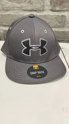 Under Armour Hat Cap Snap Back Gray Youth Kids One Size Adjustable - Image 1 of 4