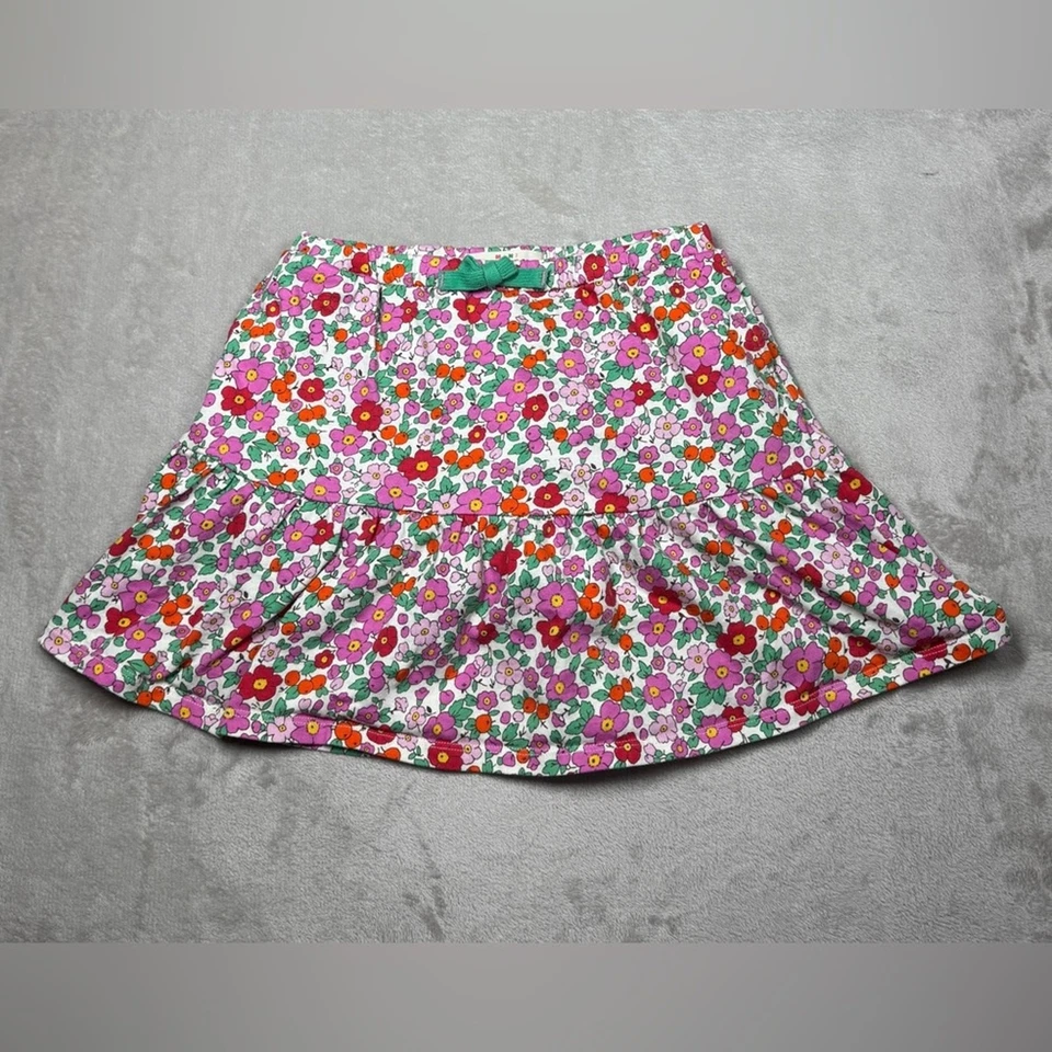 Mini Falda Falda Falda Falda Mini Boden Floral Blanca Roja Verde 100% Algodón Talla 8-9 Años Foto 1 de 4