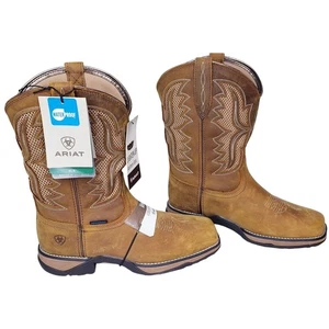 NWT ARIAT Anthem VentTEK H2O Leather Boots Waterproof Tan Women's 10B *Flaws* - Picture 1 of 23