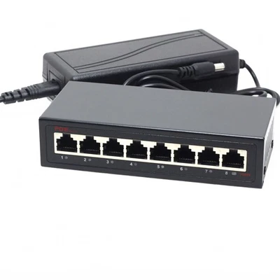 DSLRKIT 250M 8 Ports 6 PoE Switch Injector Passive Power Over Ethernet 52V 90W - Image 1 of 4