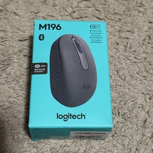 Black Logitech - M196 Lightweight Bluetooth Wireless Optical Mouse Compact - Picture 1 of 4