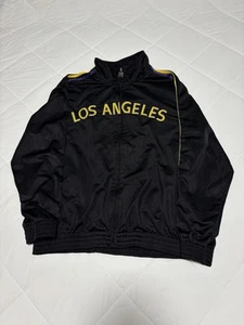 NBN Gear Los Angeles Spellout Zip-Up Track Jacket Size XL Lakers Colors Outdoor - Picture 1 of 5