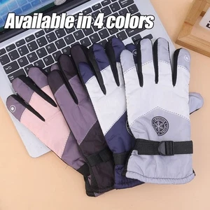 Windproof Winter Ski Gloves Multicolor Ultralight Warm Mittens Snowboard - Picture 1 of 12