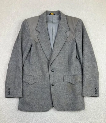 Vintage Pioneer Wear Blazer Mens 40L Western Wool Blend Jacket USA Retro 80s - Image 1 of 4