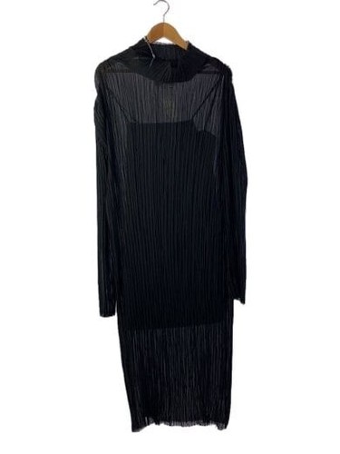 MAISON MARGIELA Abito midi MM6 nero trasparente S poliestere BLK S52DG0010