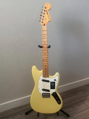 2024 Fender Player II Mustang Guitar - Hialeah Yellow - Image 1 of 4