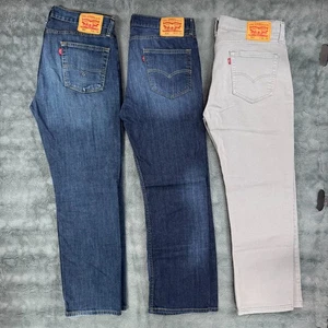 3 Stück Levis 514 Jeans Herren 33x30 Denim Stretch blau grau - Bild 1 von 24