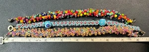 Lotto di 3 bracciali con perline fatti a mano - Foto 1 di 3