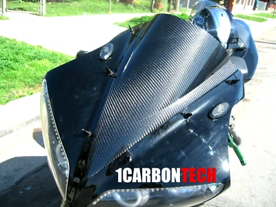 CARBON FIBER WINDSCREEN WINDSHIELD 04-05-06 2004-2005-2006 YAMAHA YZF R1 - Image 1 of 4
