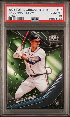 Vaughn Grissom - 2023 Topps Chrome Black Green Refractor RC  (Read)  PSA 10 - Image 1 of 3