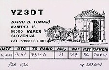 1992 KOPER SLOVENIJA SLOVENIA Amateur Radio QSL Card 15888