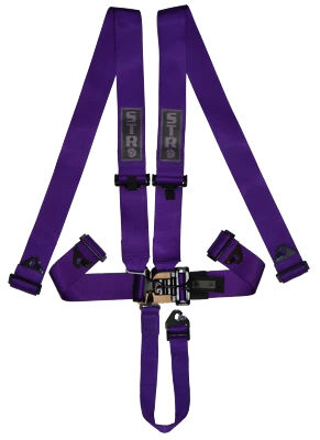 Nascar Race Harness 5-Point SFI Approved Racing Belt Buckle F2 F1 - PURPLE STR