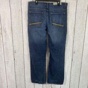 Nautica Mens Blue Medium Wash Relaxed Fit Straight Denim Jeans Size 38X32