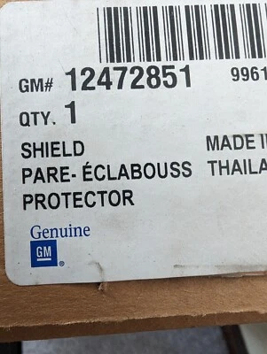 Protector antipolvo trasero NOS GM 07 14 Chevrolet Express 1500 GMC Savana 1500 12472851 Foto 1 de 2